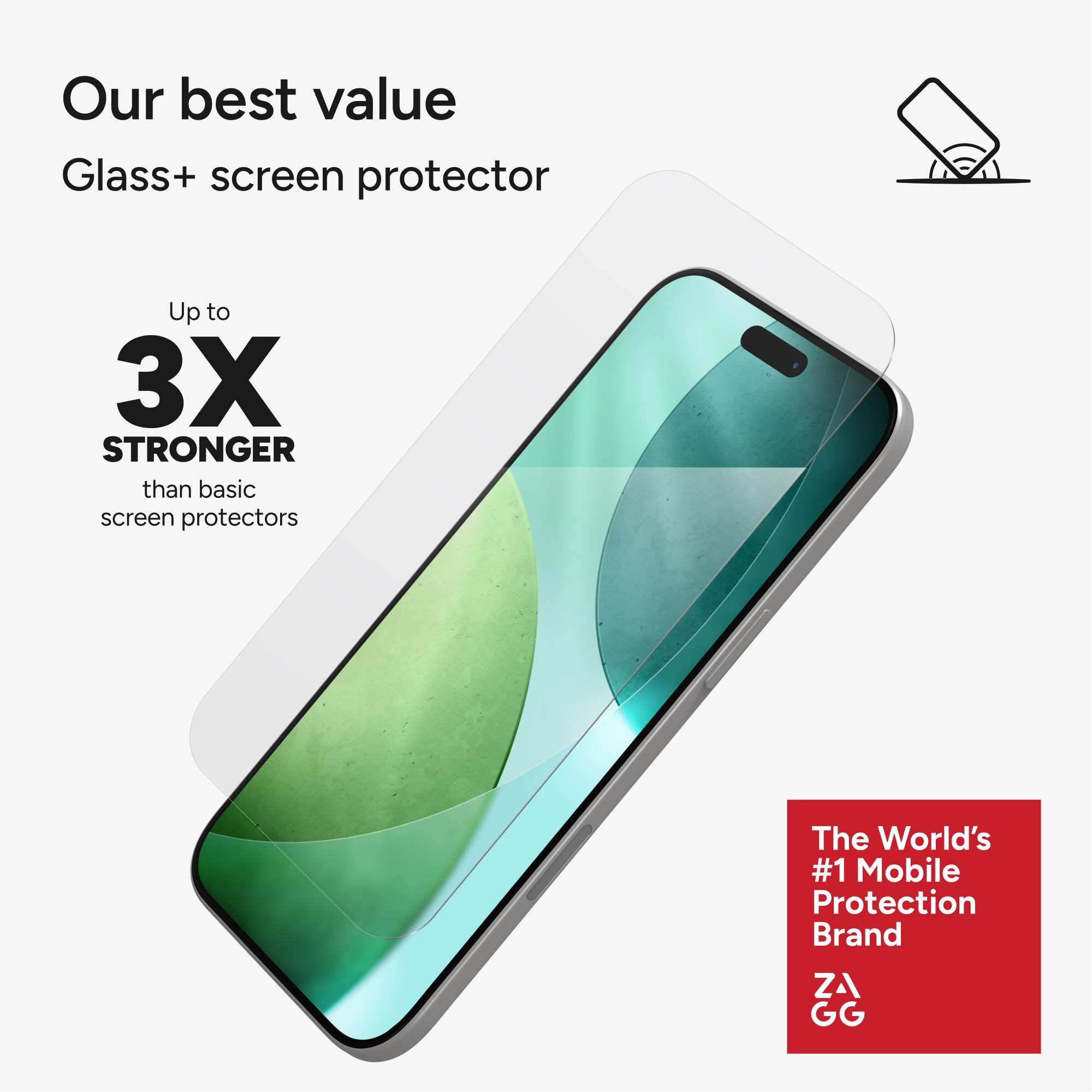 ZAGG Glass+ Screen Protector for iPhone Air - Thumbnail 2