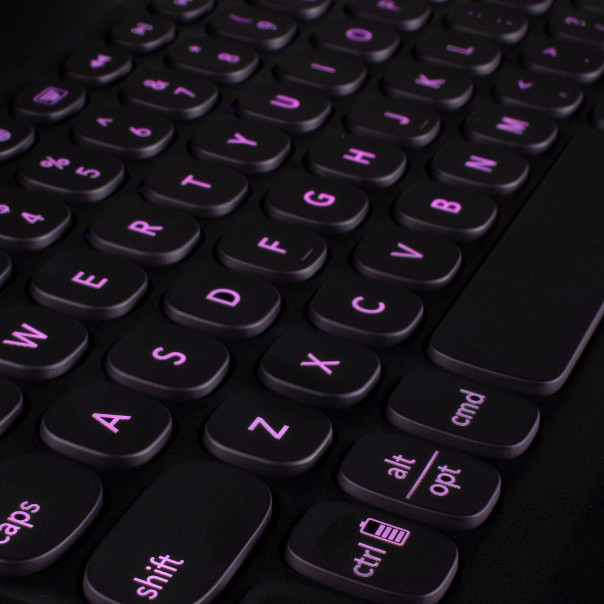 Backlit, Laptop-Style Keys||Type comfortably, even in low-light conditions, with laptop-style keys, backlit in seven different colors.