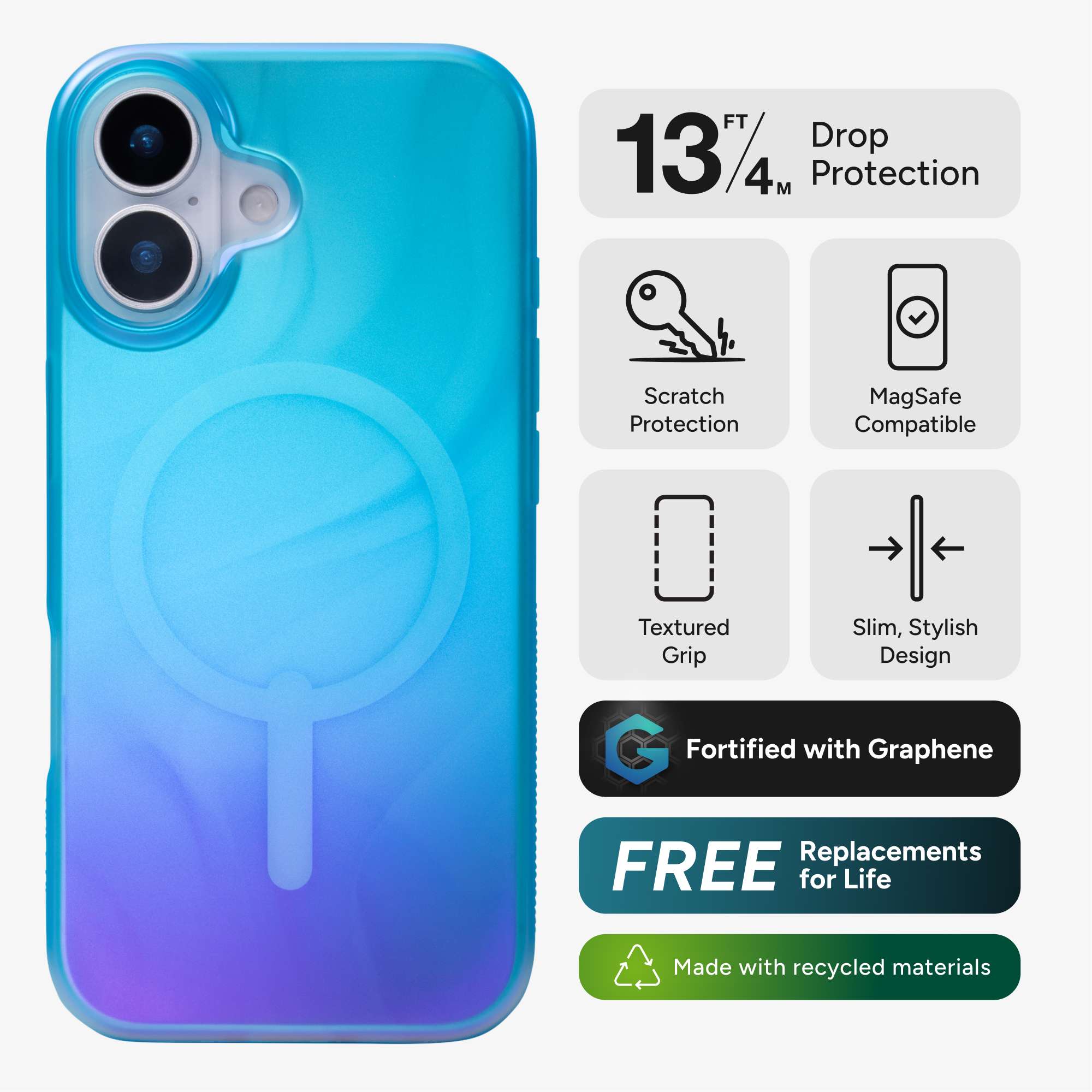 Milan Snap for MagSafe iPhone 17 Iridescent Phone Case
