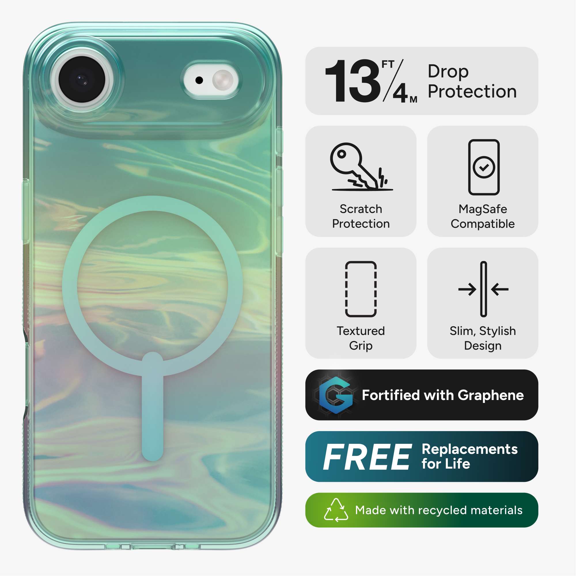 Milan Snap for MagSafe iPhone Air Iridescent Phone Case