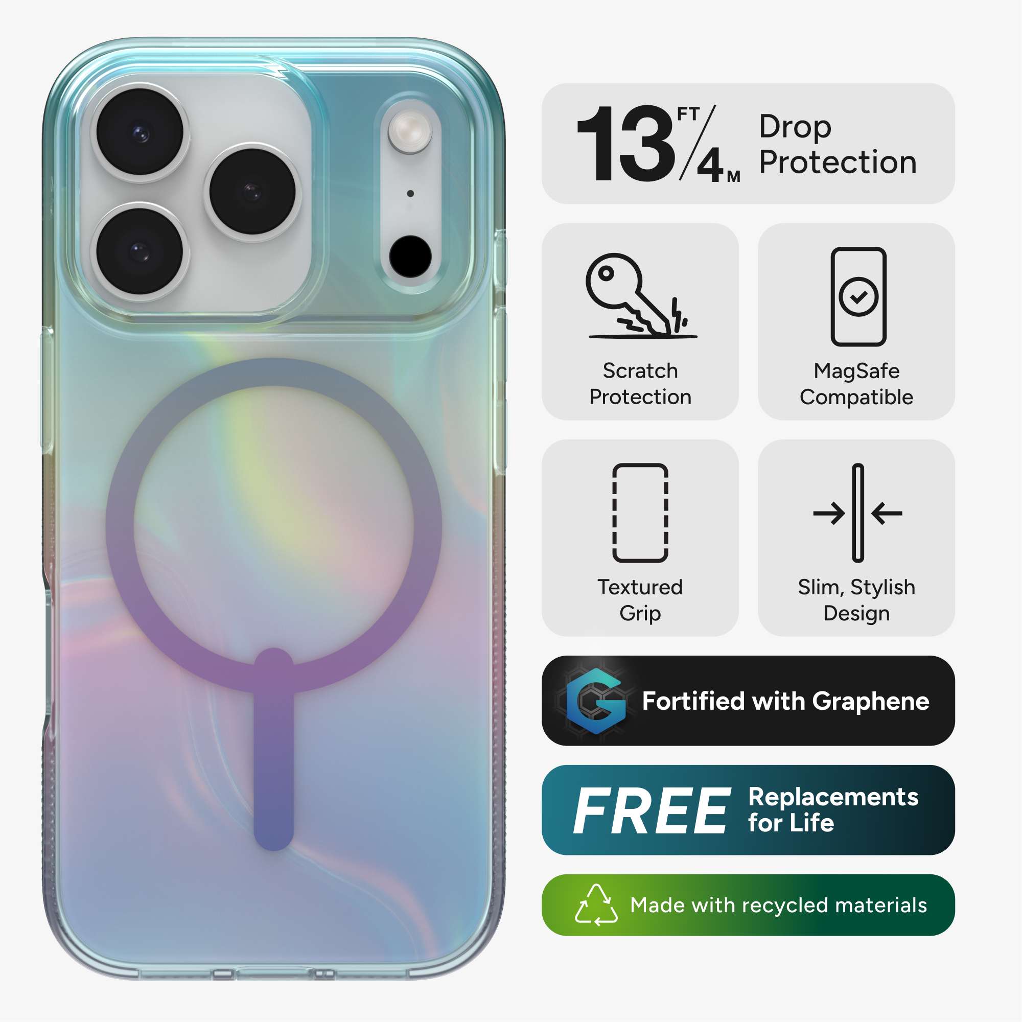 Milan Snap for MagSafe iPhone 17 Pro Iridescent Phone Case