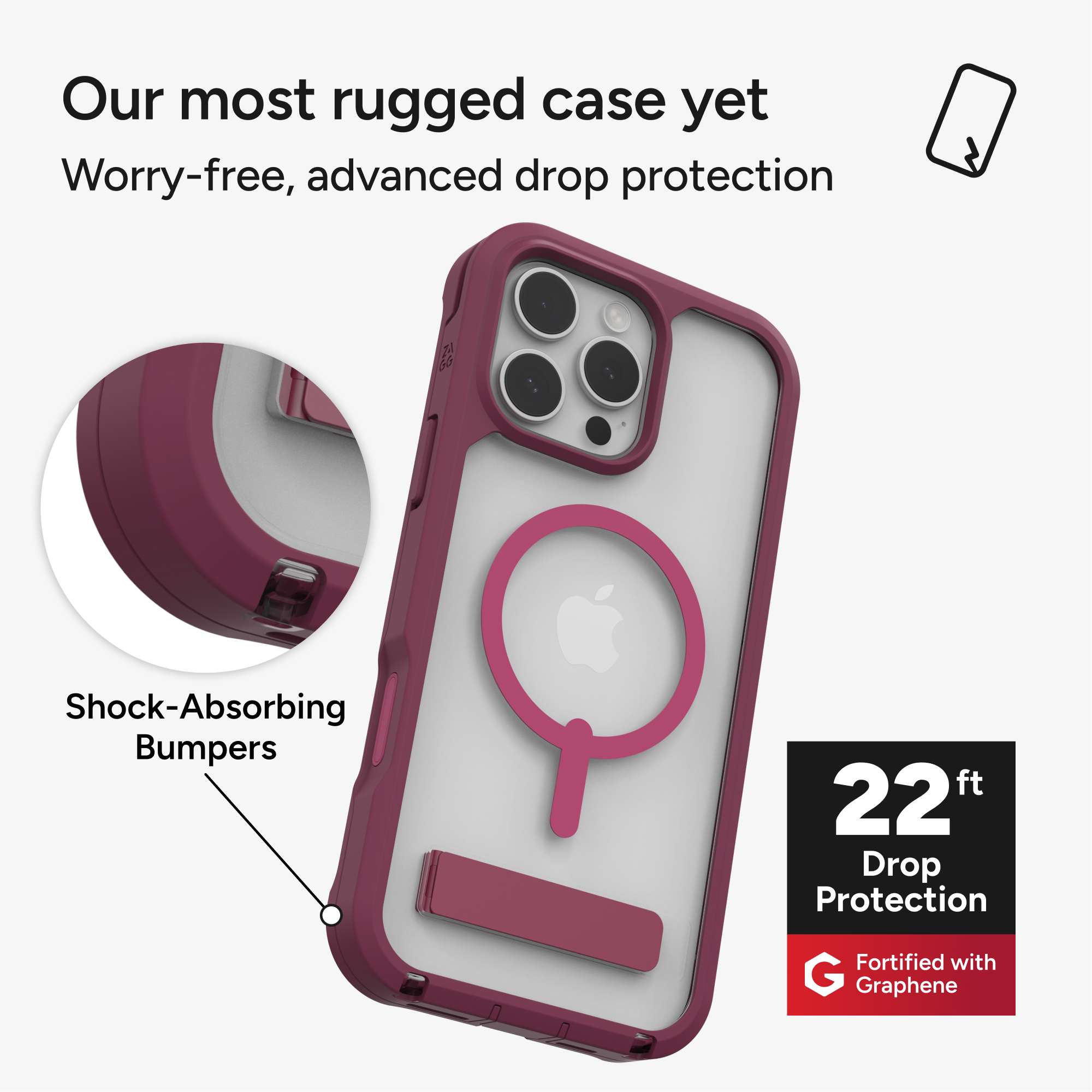 Rainier Snap for MagSafe iPhone 16 Pro Max Phone Case with Stand
