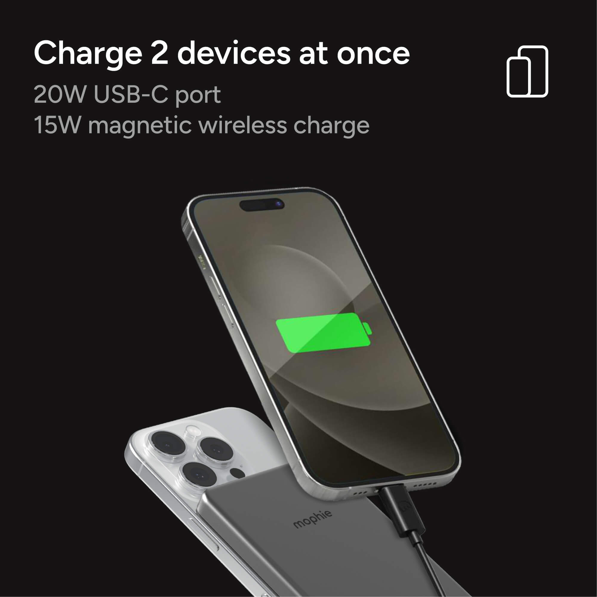 Mophie Powerstation Wireless 5K Slim 15W Power Bank for phones