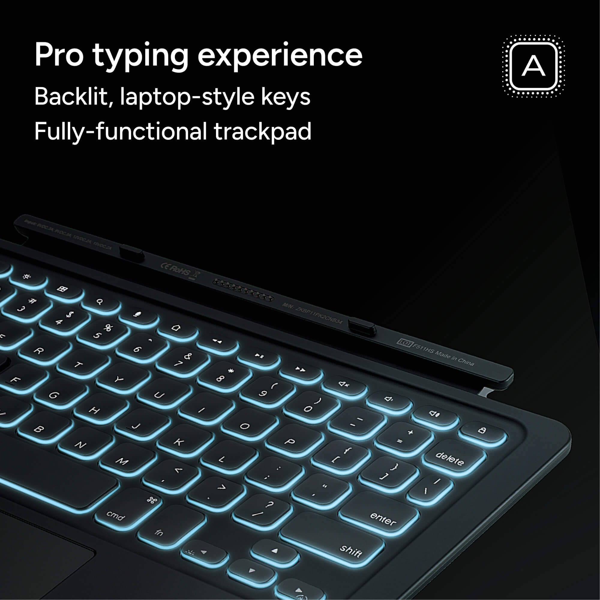 ZAGG Pro Keys Connect Apple iPad Air 13 quot (M2 M3) Tablet Keyboard Case