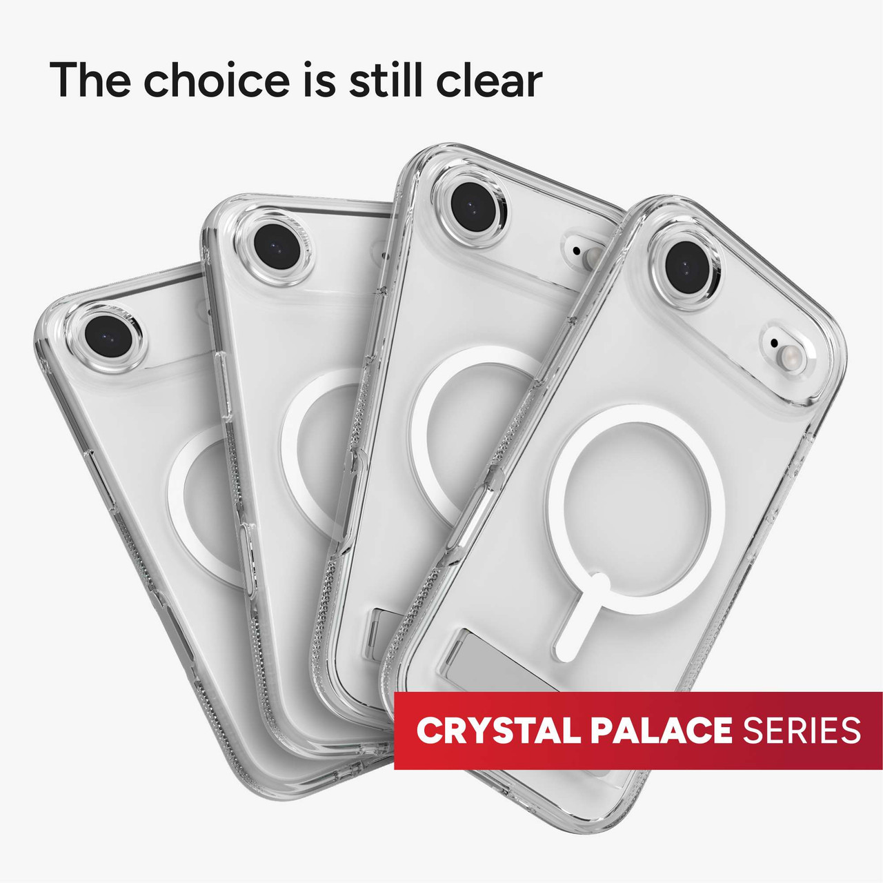 Crystal Palace Snap for MagSafe iPhone Air Clear Phone Case with Stand
