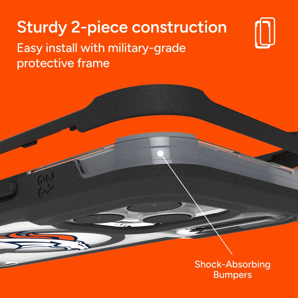 ZAGG Custom Denver Broncos - Rainier iPhone 17 Pro Max Custom Case 1 at ZAGG