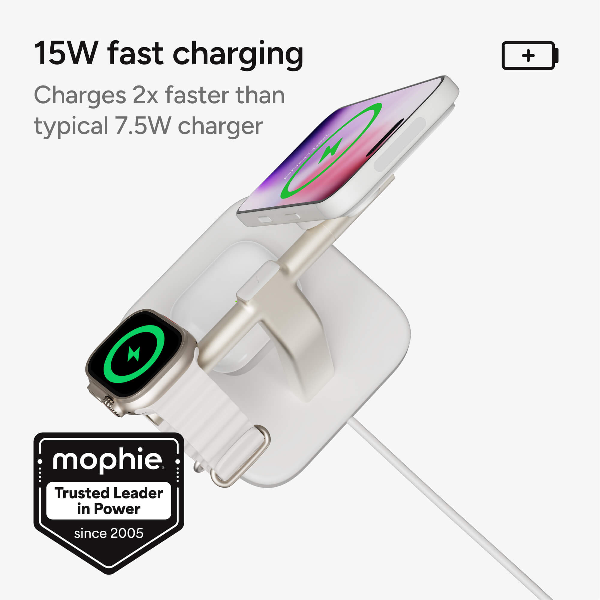 Mophie 2-in-1 3-in-1 Wireless Charging Stand | 19V | AC & DC | Power Supply Adapter Mophie 2-in-1 3-in-1 Wireless Charging Stand | 19V | AC & DC | Power Supply Adapter