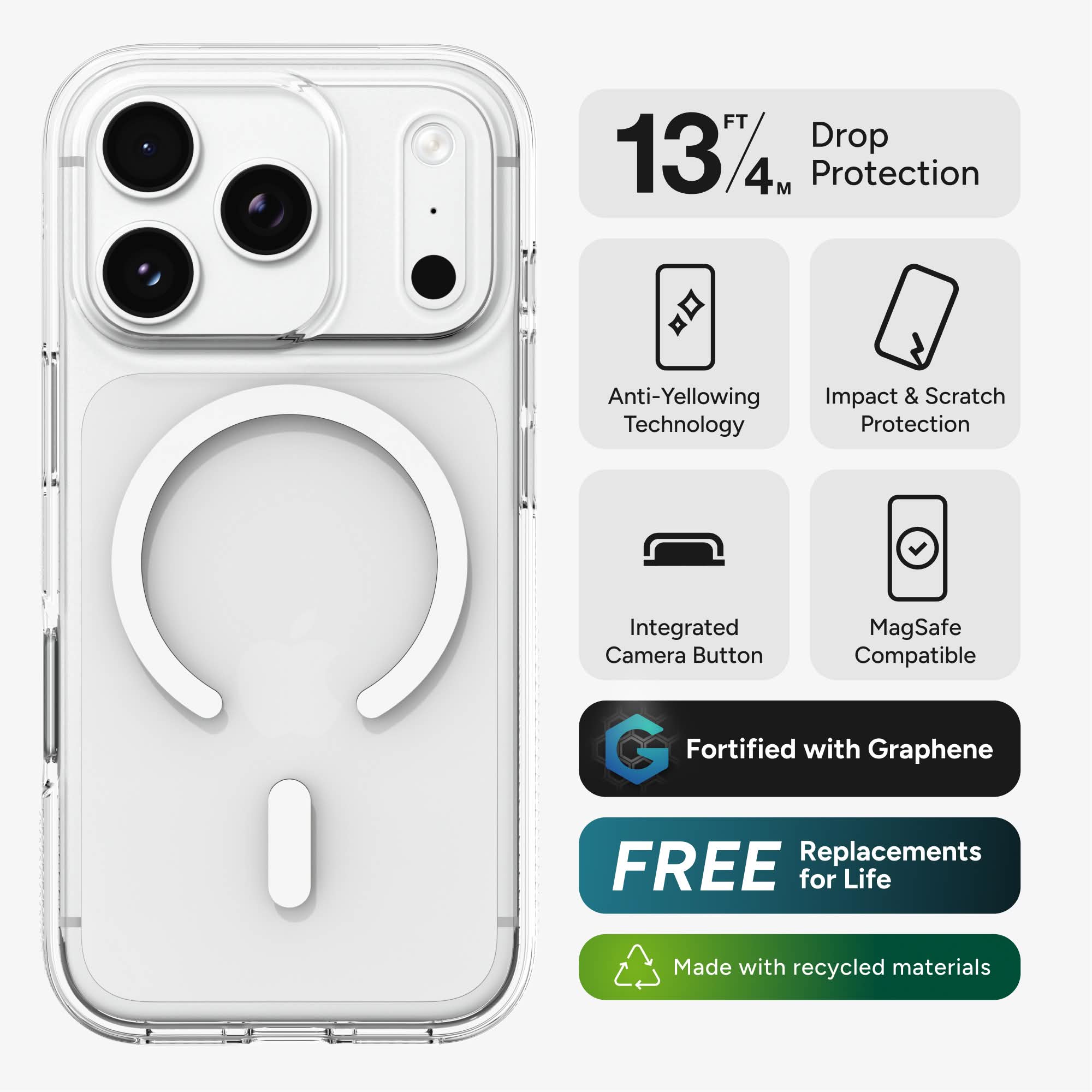 Crystal Palace C-Snap for MagSafe iPhone 17 Pro Clear Phone Case