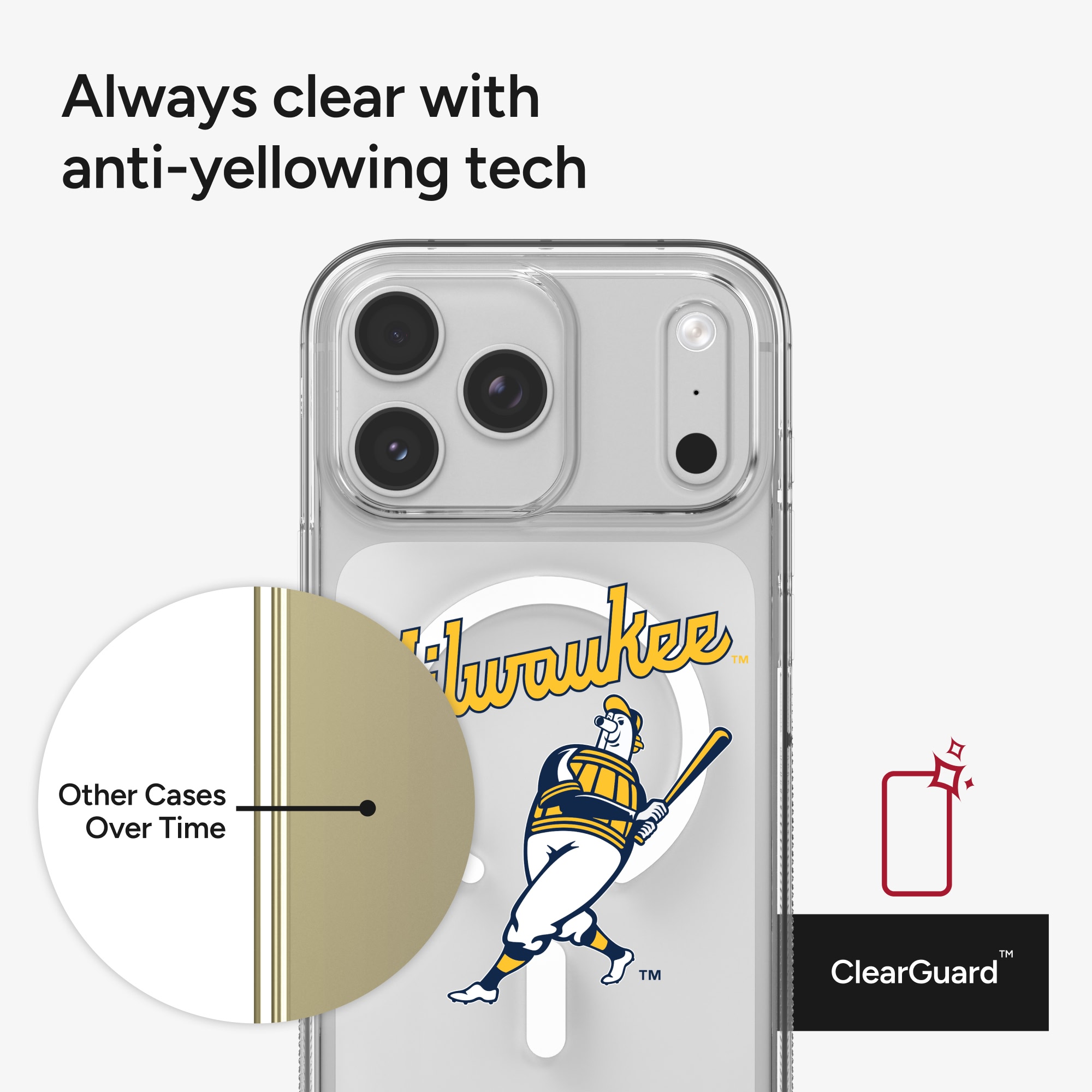 Milwaukee Brewers - Crystal Palace iPhone 17 Pro Custom Case 2