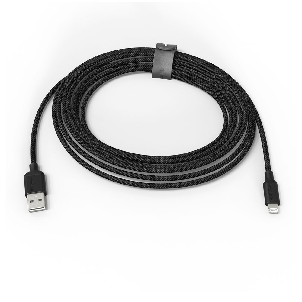 mophie 2024 usb-a to lightning apple cable in black | length: 39 inch cable (1 meter)-image-409913948