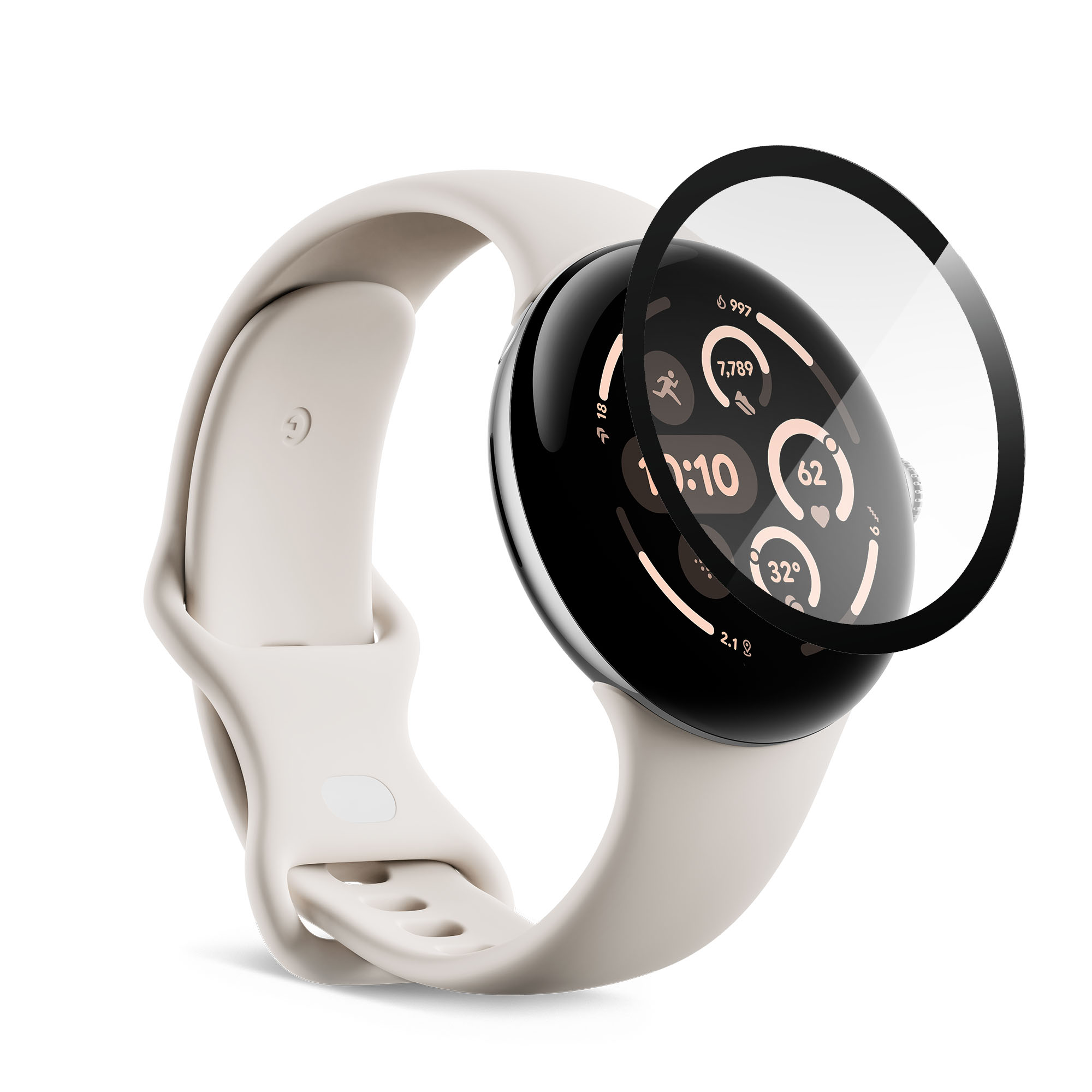 InvisibleShield Fusion Screen Protector Google Pixel Watch 3 Large  Size 45mm