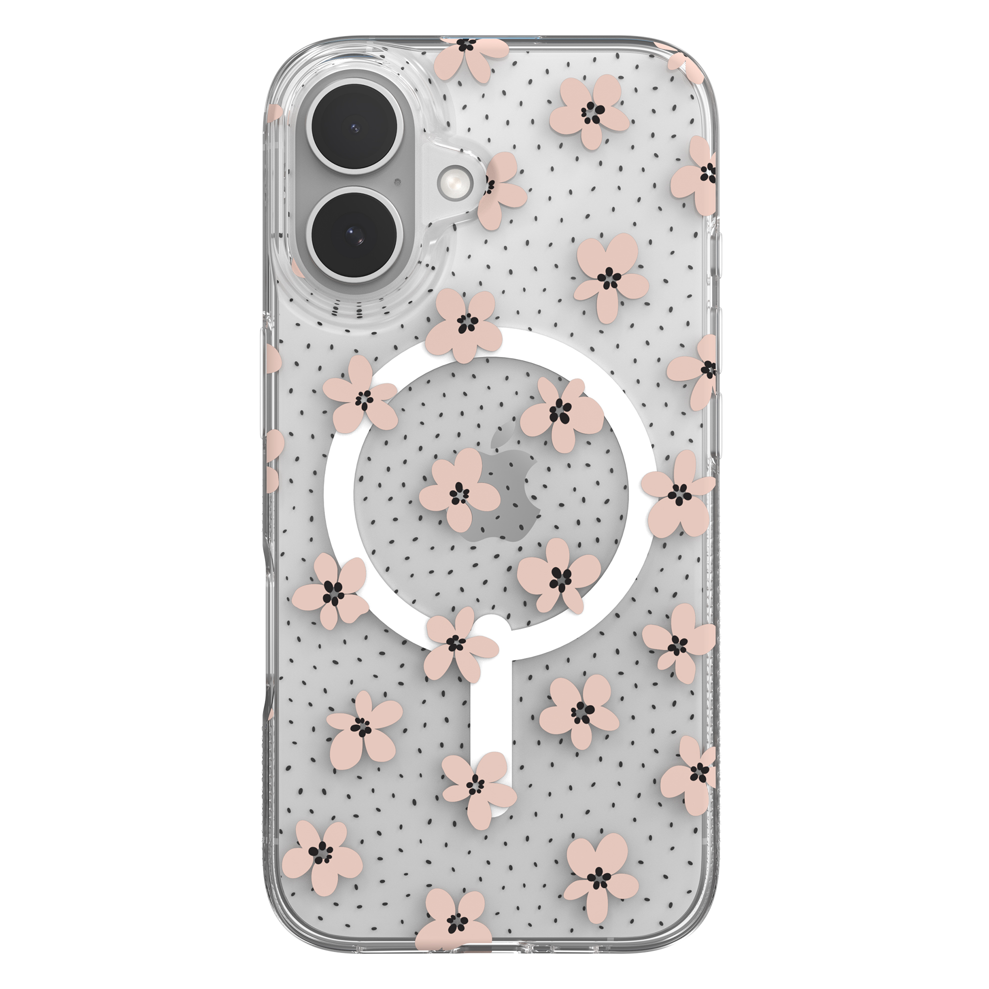 ZAGG Milan Snap for MagSafe Flower Cell Phone Case Apple iPhone 16 in Pink Floral-image-702315142