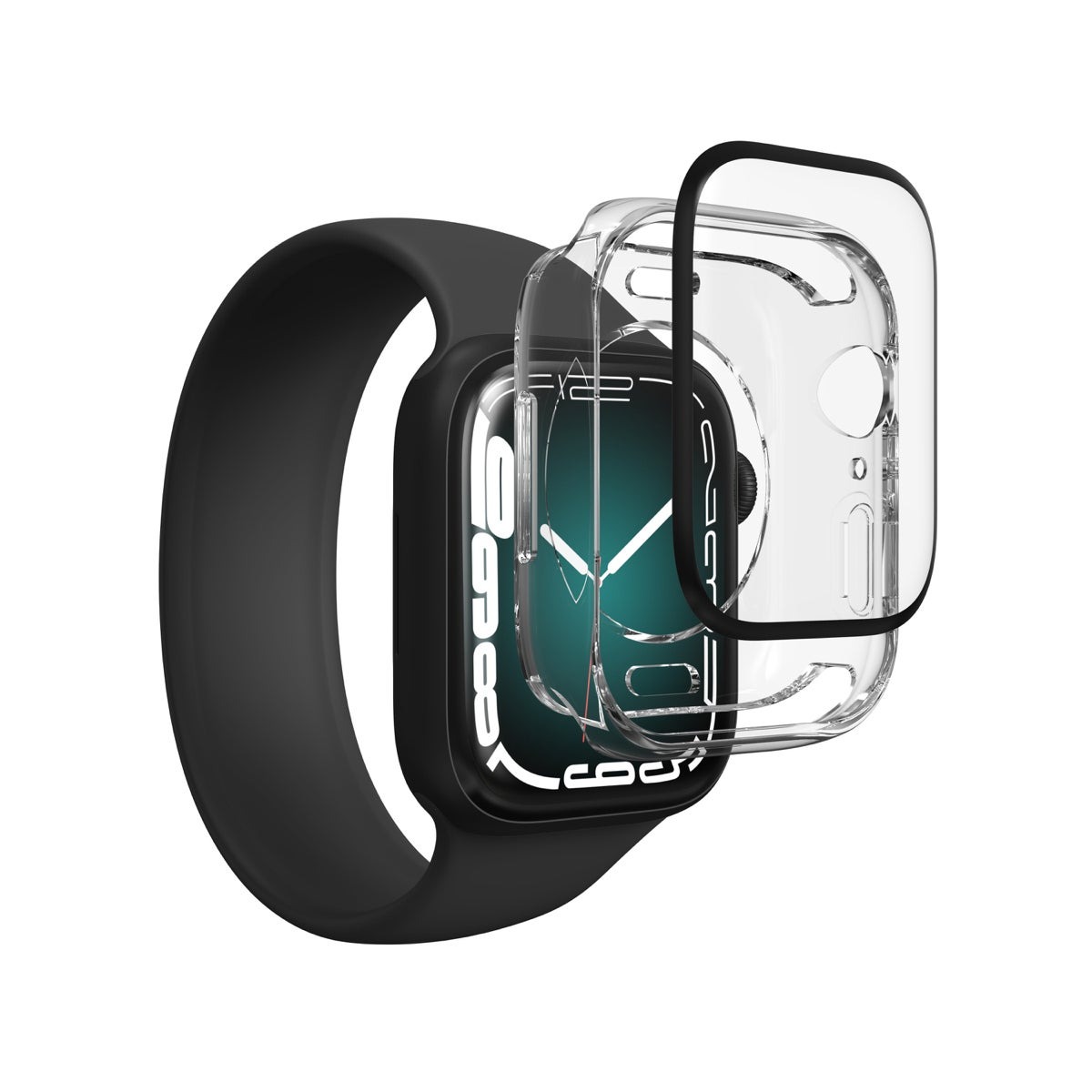 InvisibleShield GlassFusion Screen Protector Apple Watch Series 9/8/7/6/5/4/SE Gen 1/SE Gen 2 in Clear | Size 45mm