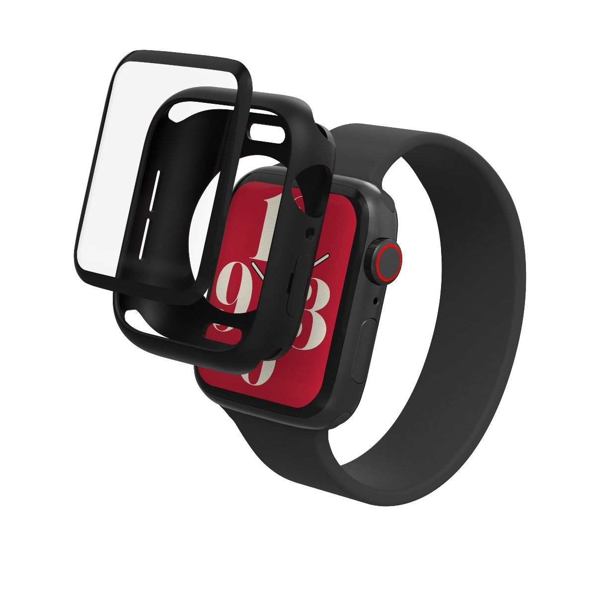 InvisibleShield Glass Fusion360+ Screen Protector Apple Watch Series 6/SE/5/4 in Black | Size 40mm