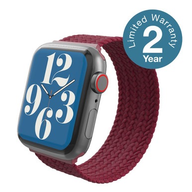 InvisibleShield Braided Watch Band for Apple Watch in Red | Size 41mm/40mm/38mm | Band Size: Large-image-705009498