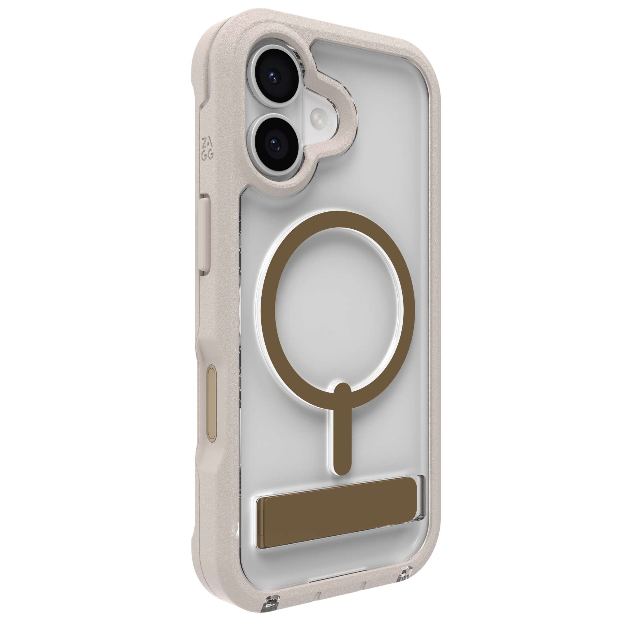 ZAGG Rainier Snap for MagSafe Phone Case with Stand Apple iPhone 17 in Sandstone Beige