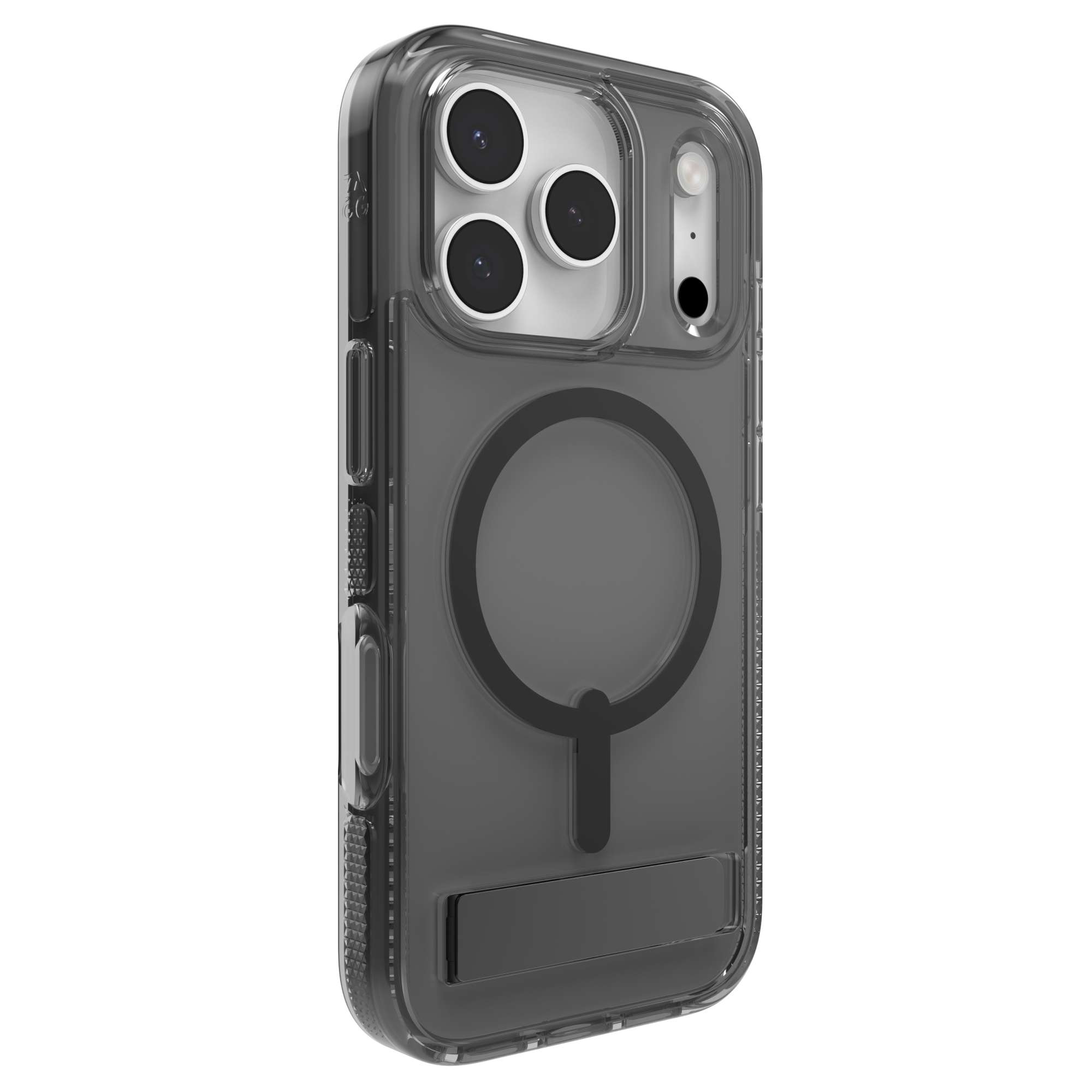 ZAGG Santa Cruz Snap for MagSafe Clear Phone Case with Stand Apple iPhone 17 Pro in Midnight Black-image-702318954