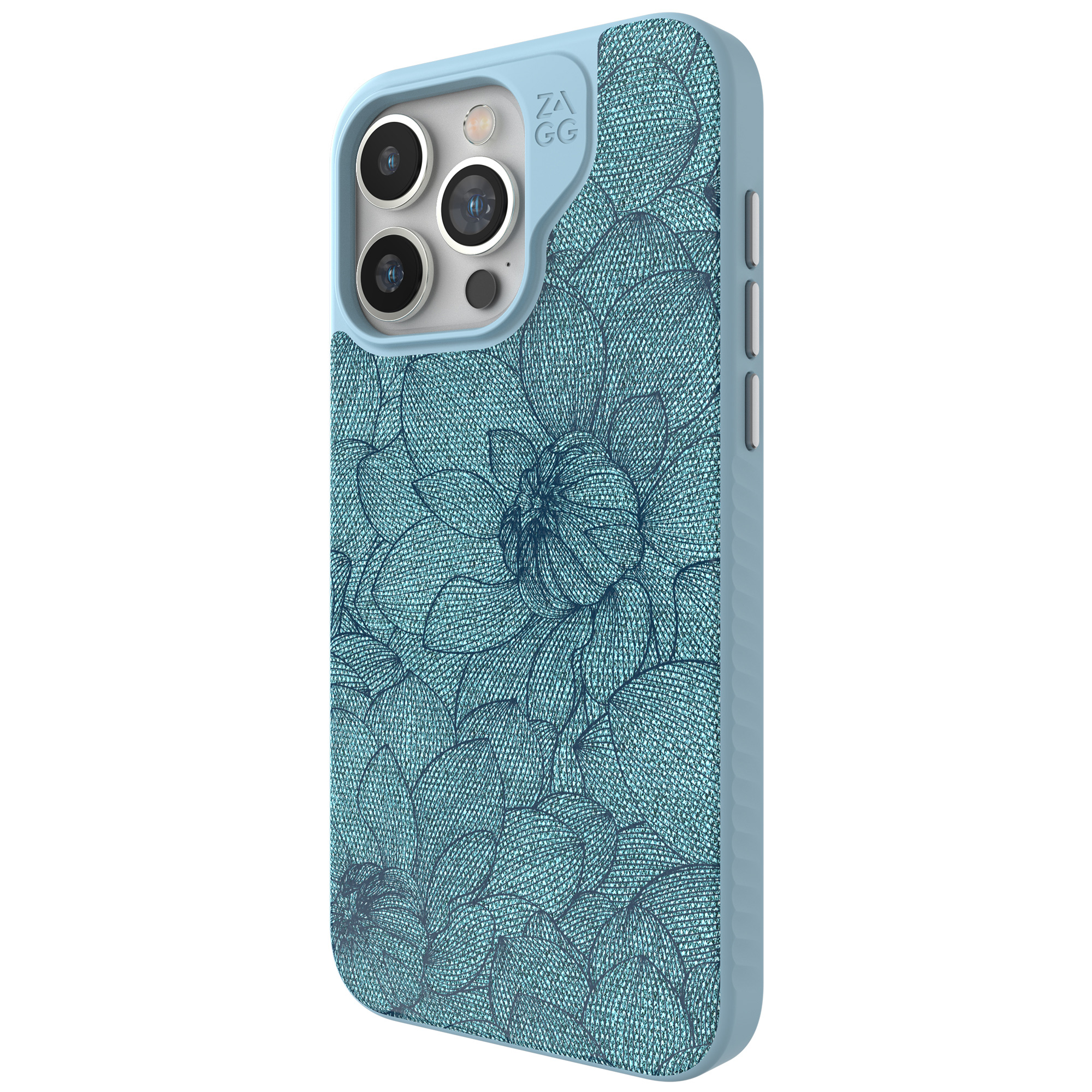 iPhone 15 Pro Max ZAGG London Snap in Floral Teal-image-702313011