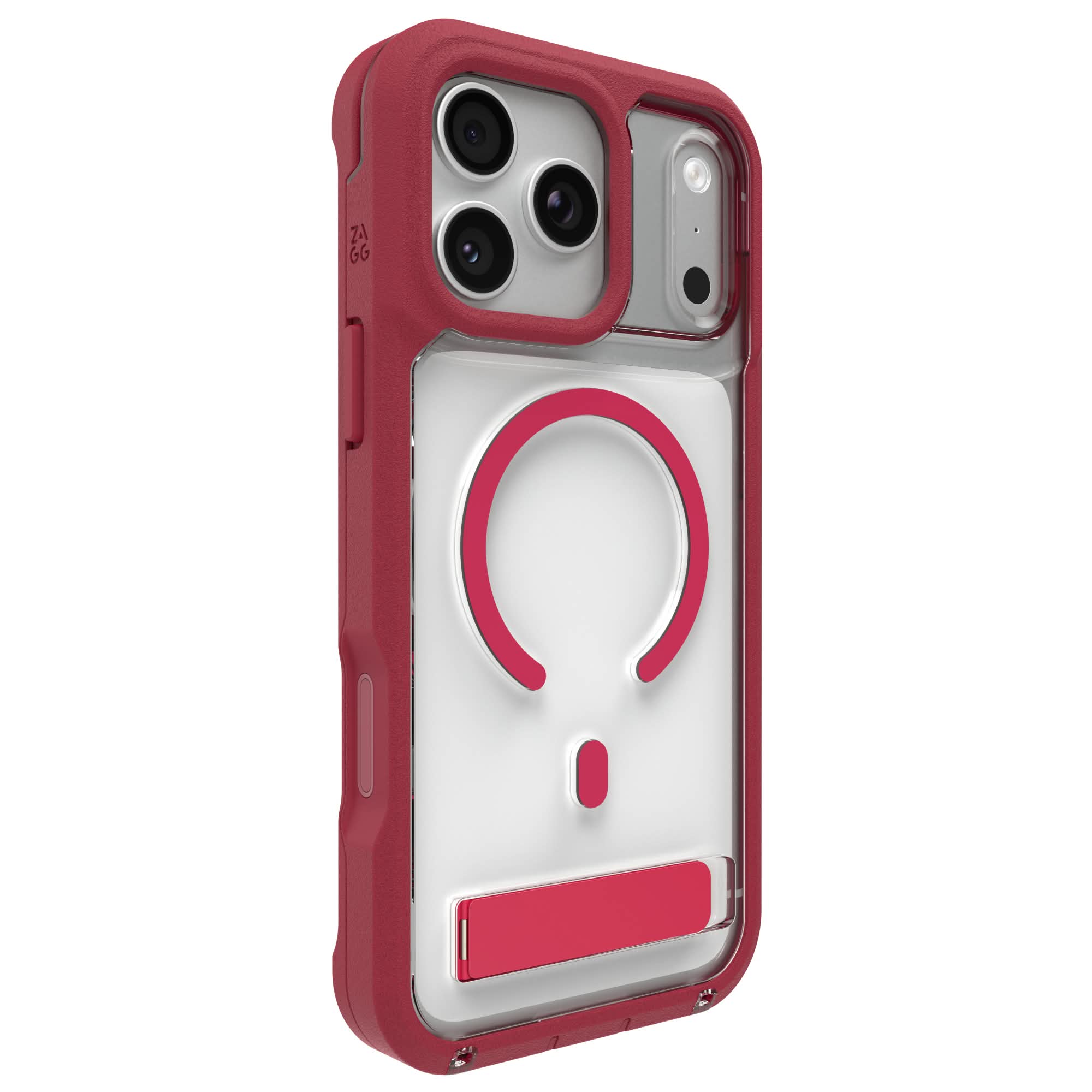 ZAGG Rainier C-Snap for MagSafe Phone Case with Stand Apple iPhone 17 Pro Max in Black Cherry Pink-image-702320837