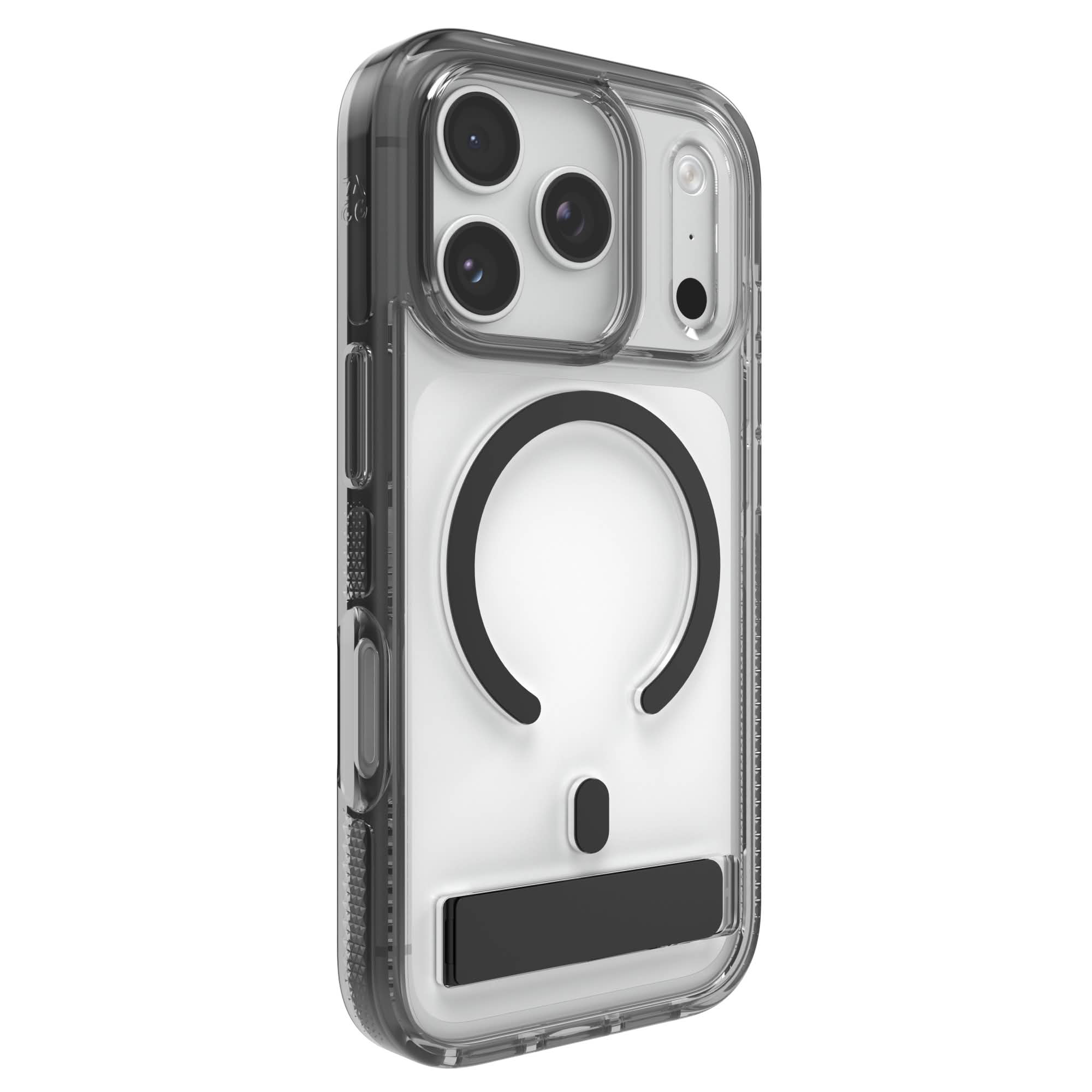 ZAGG Santa Cruz C-Snap for MagSafe Clear Phone Case with Stand Apple iPhone 17 Pro in Jet Black-image-702320861