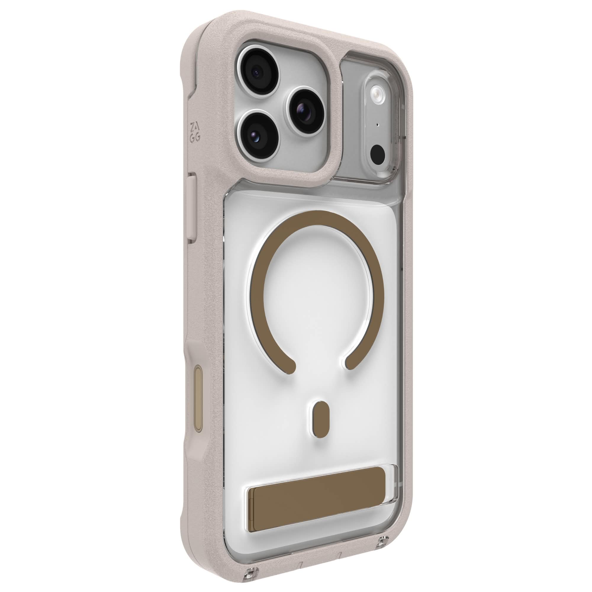 ZAGG Rainier C-Snap for MagSafe Phone Case with Stand Apple iPhone 17 Pro Max in Sandstone Beige-image-702320844