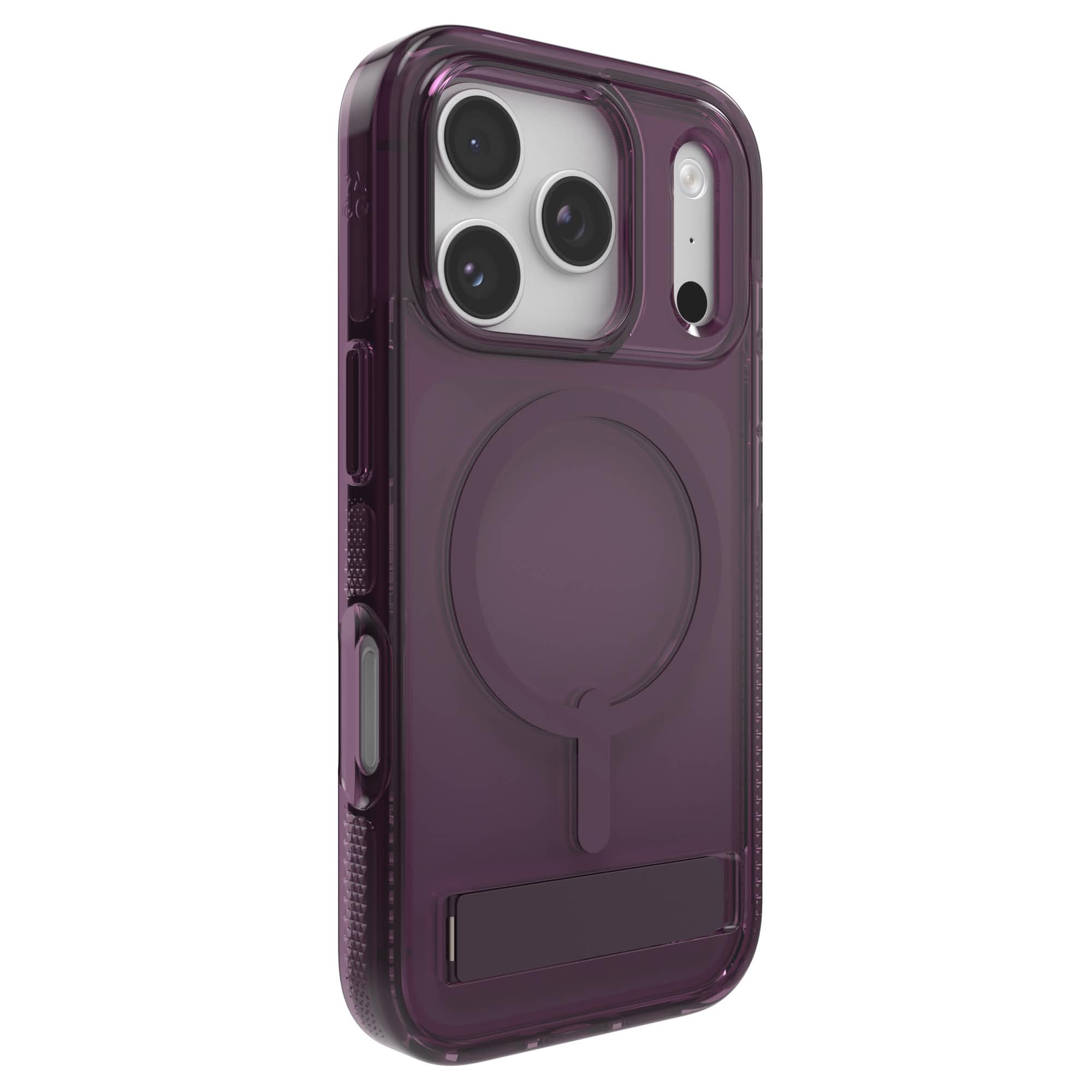 ZAGG Santa Cruz Snap for MagSafe Frosted Plum Phone Case with Stand Apple iPhone 17 Pro in Frosted Plum Purple-image-702319976