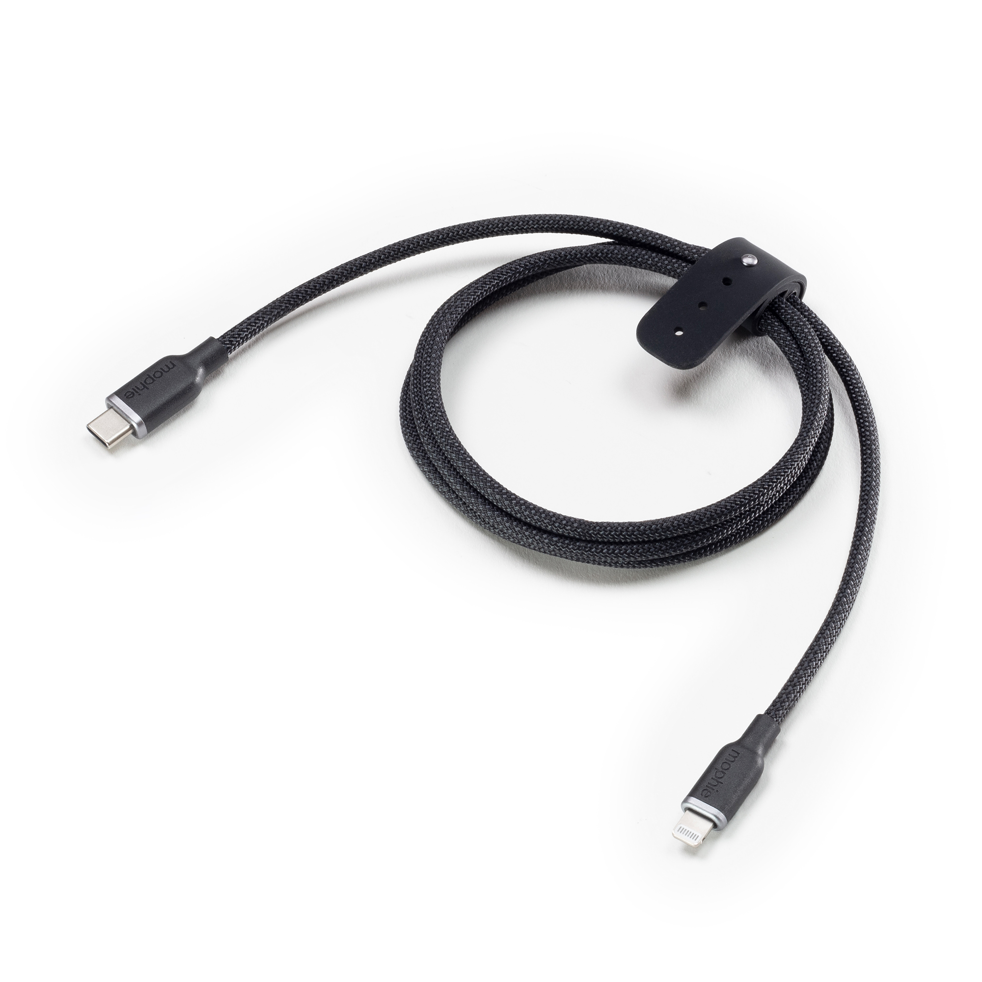 mophie charge stream usb-c to lightning cable in black | length: 78 inch cable (2 meters)-image-409911485