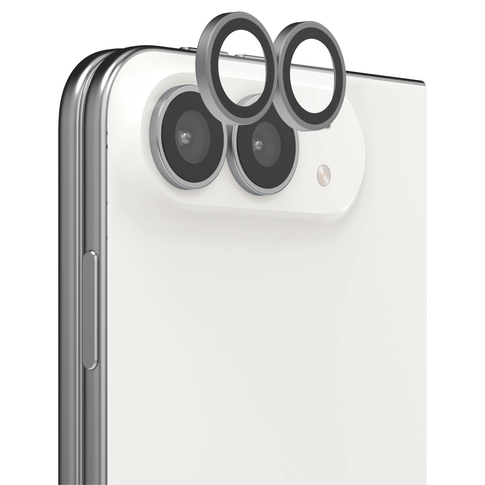 InvisibleShield Glass Elite Camera Rings Lens Protector Apple iPhone Duo in Silver