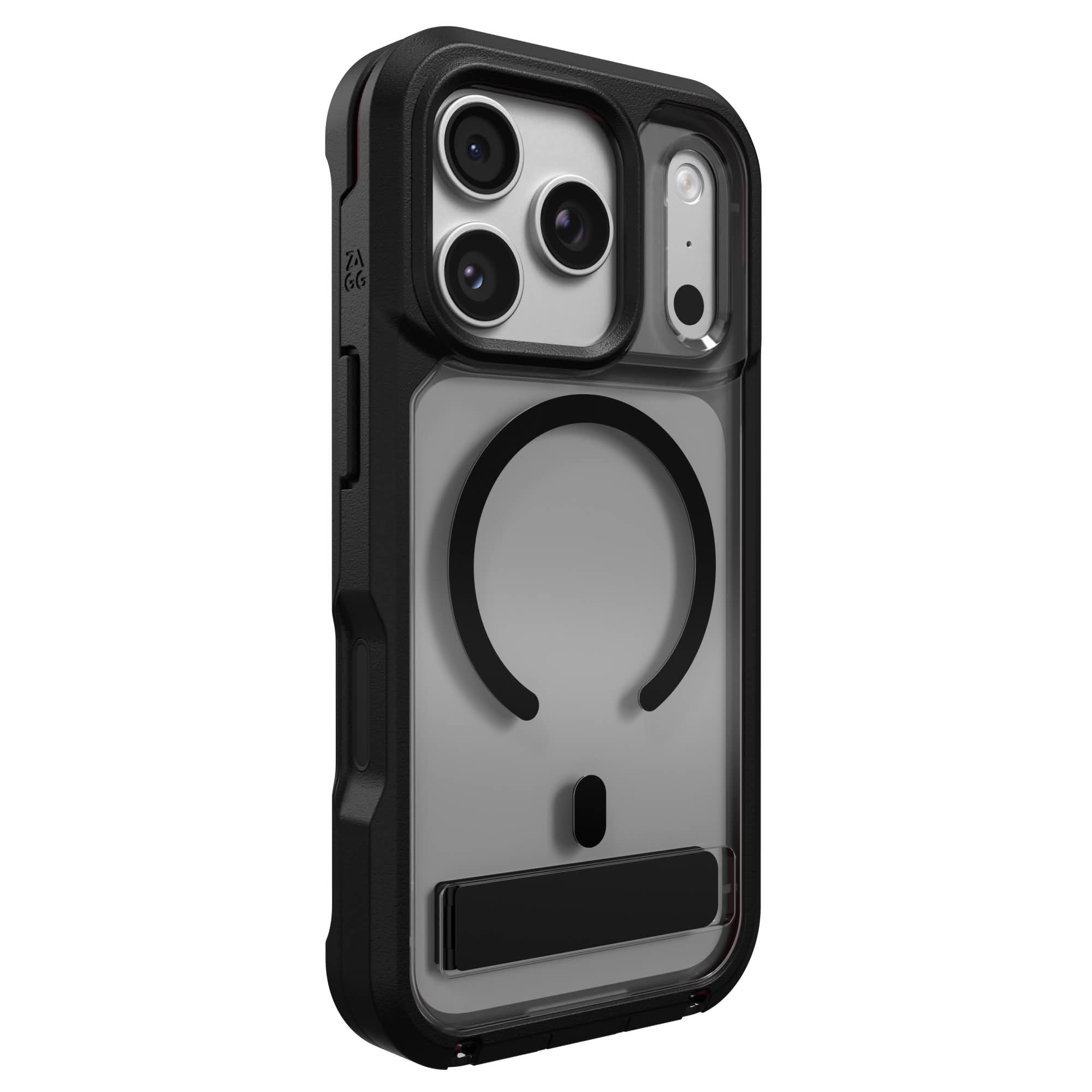 ZAGG Rainier for MagSafe Phone Case with Stand Apple iPhone 18 Pro/17 Pro in Smoke Black