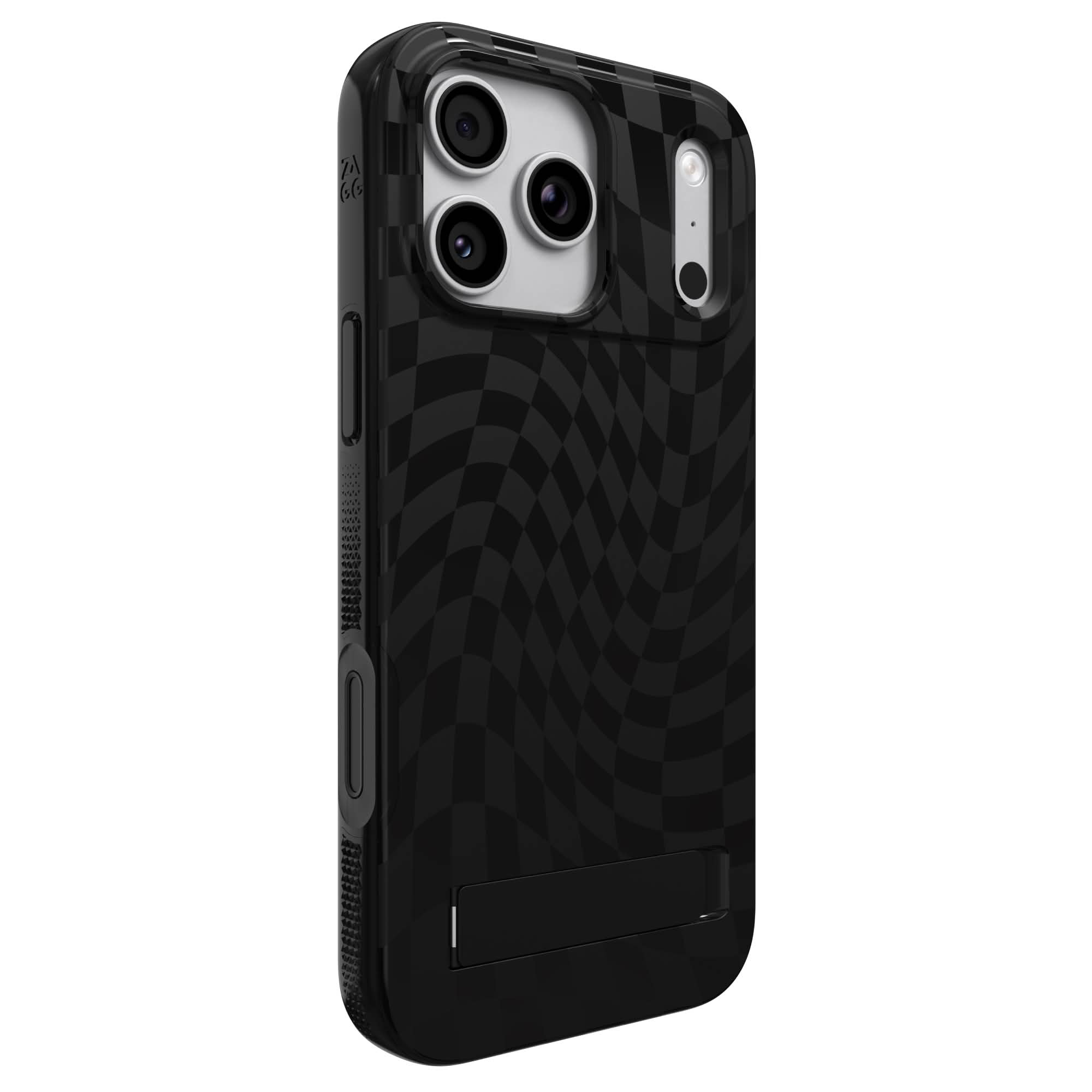 ZAGG Milan for MagSafe Obsidian Drift Phone Case with Stand iPhone 18 Pro Max/17 Pro Max in Obsidian Drift Black