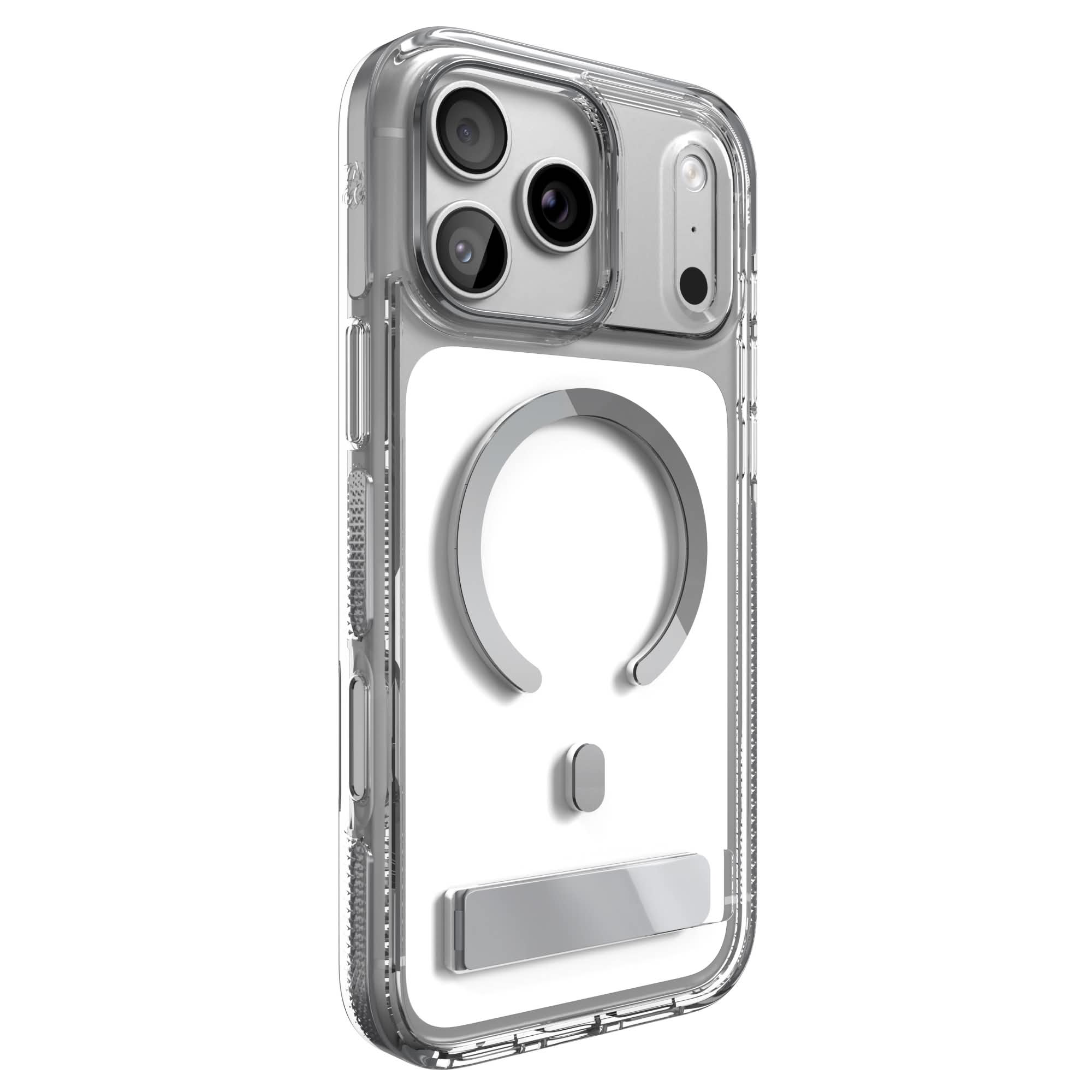 Zagg Santa Cruz MagSafe Case with 13-Ft Drop Protection and Kickstand for Apple iPhone 18 Pro Max / 17 Pro Max - Silver