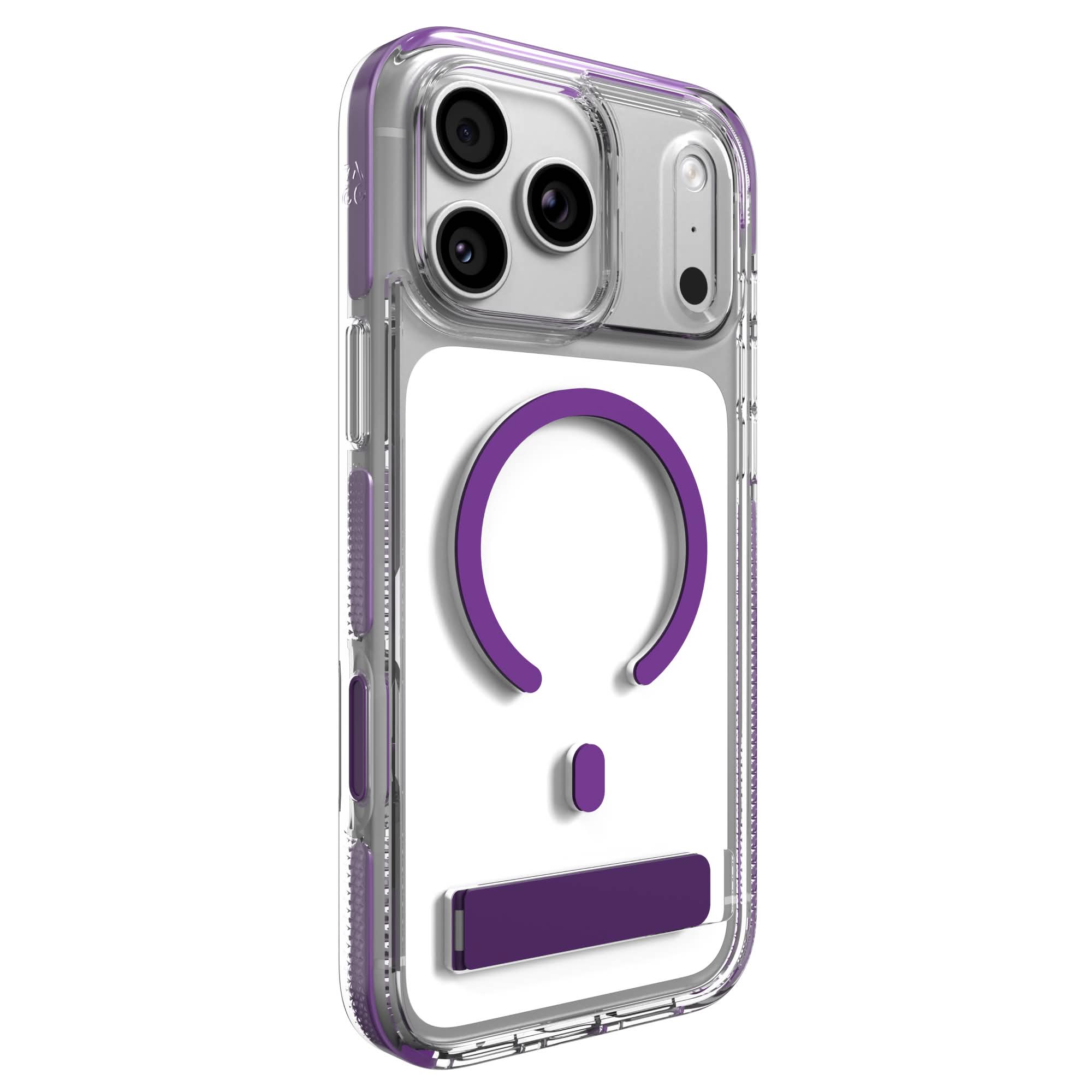 Zagg Santa Cruz MagSafe Snap with Kickstand 13ft Drop Protection Case for Apple iPhone 18 Pro Max / 17 Pro Max - Purple