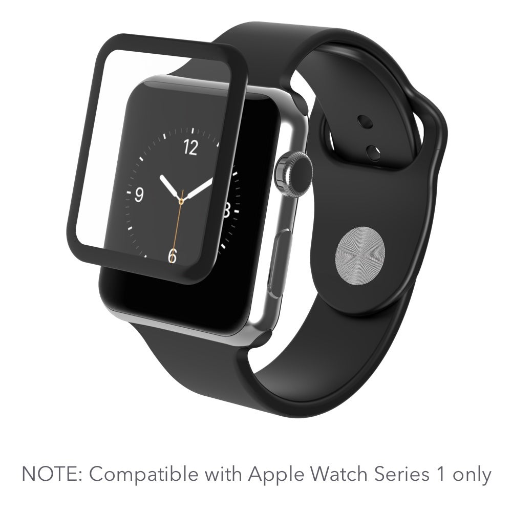 InvisibleShield Glass Luxe for the Apple Watch (38mm) (Black)