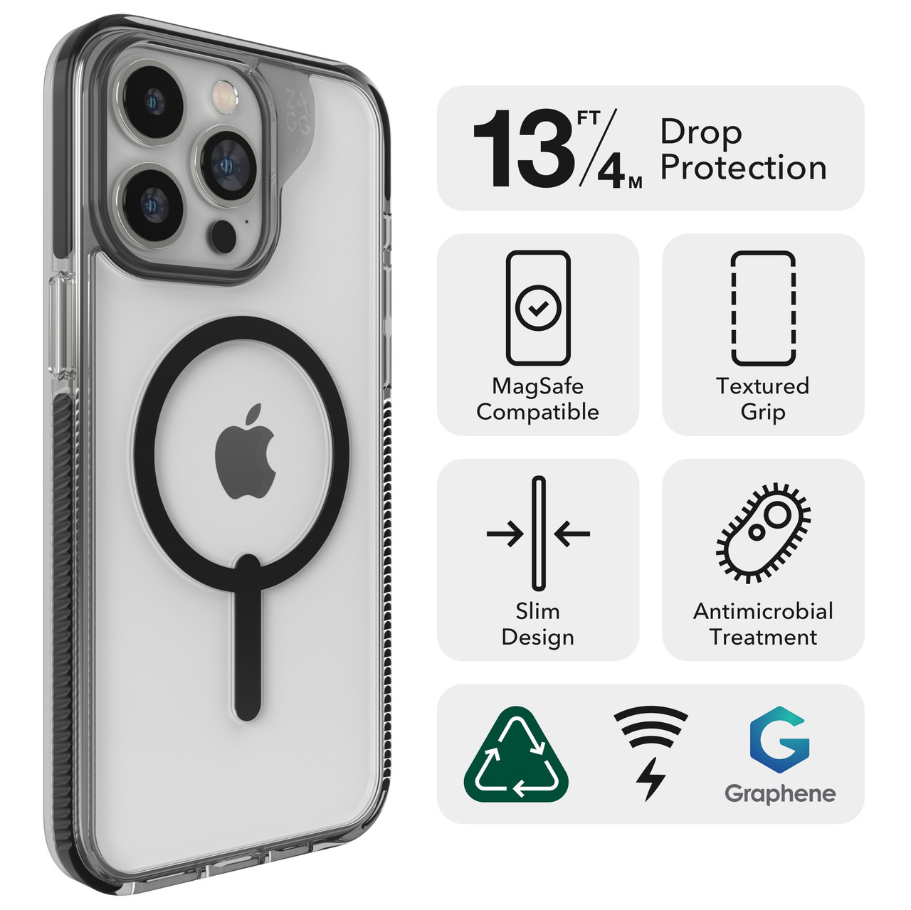 Funda a Presión ZAGG Santa Cruz para iPhone 15 Pro Max - Funda para Teléfono iPhone MagSafe - Imagen 15 de 18