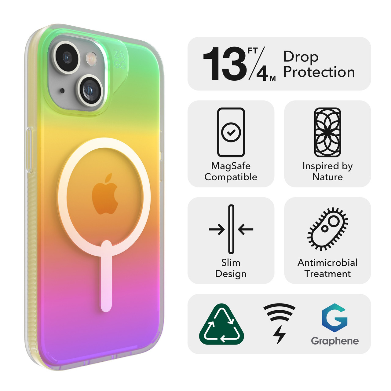 ZAGG Milan Snap iPhone 15 Case - iPhone MagSafe Case with Drop Protection-image