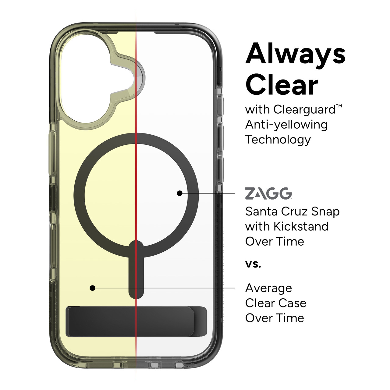 Funda ZAGG Santa Cruz Snap con soporte para iPhone 16 Negra - Imagen 4 de 18