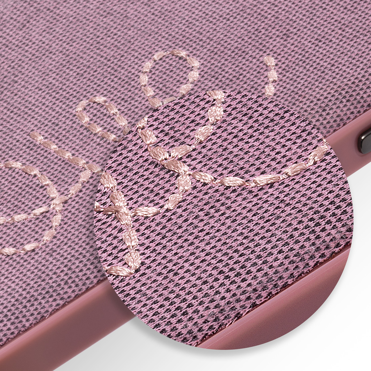 ZAGG London Snap Case for iPhone 16 Pro Pink "Love" Embroidered Design - Picture 9 of 36