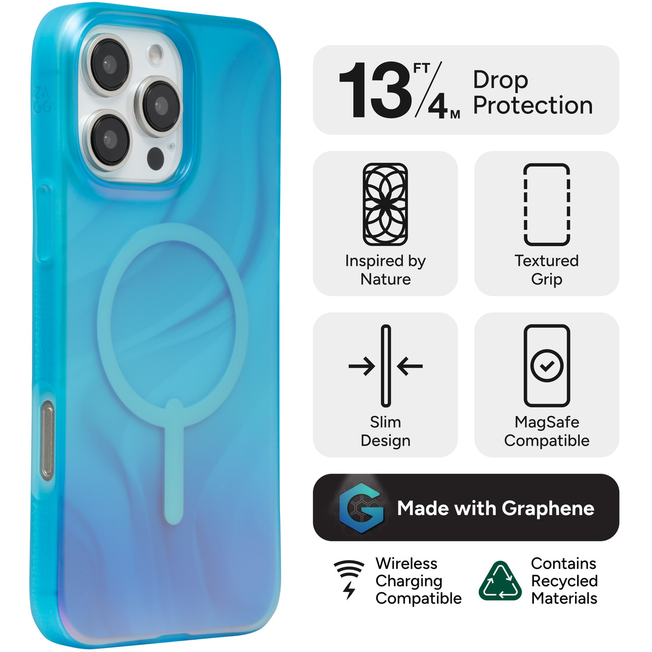 Funda ZAGG Milan Snap para iPhone 16 Pro Max Deep Aurora - Imagen 3 de 36