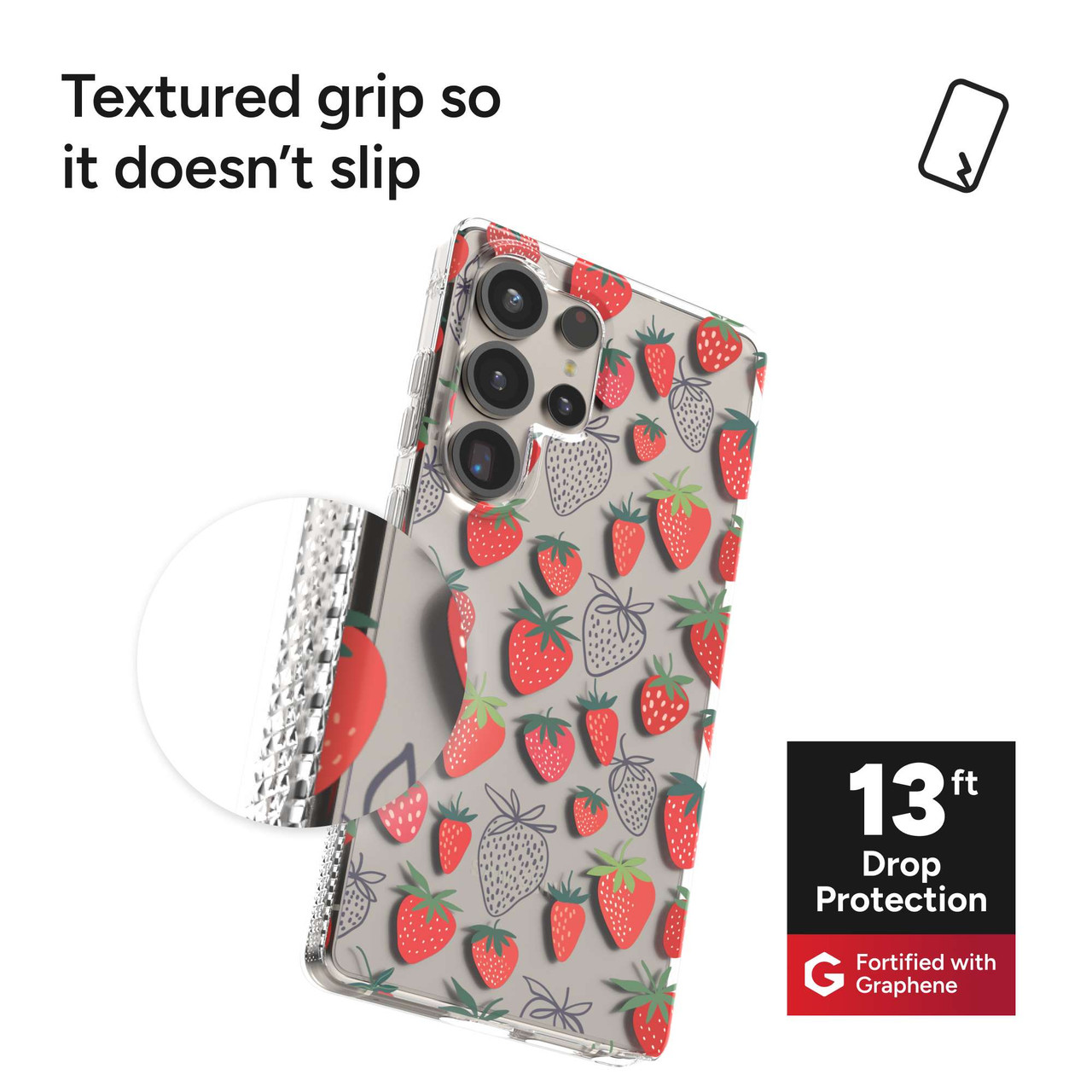 ZAGG Milan Samsung Galaxy S25 Ultra Casey Strawberry Pattern - Bild 3 von 9