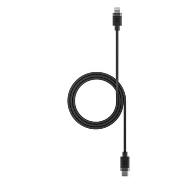 mophie usb-c to lightning cable in black | length: 78 inch cable (2 meters)-image-409903305