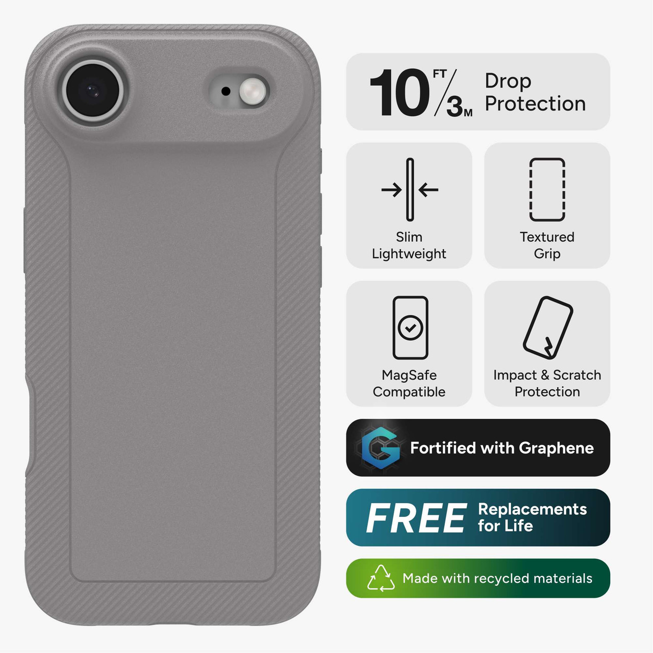 ZAGG Luxe Snap Handyhülle für iPhone Air - Schwarz Robust Graphen für Drop - Bild 7 von 27