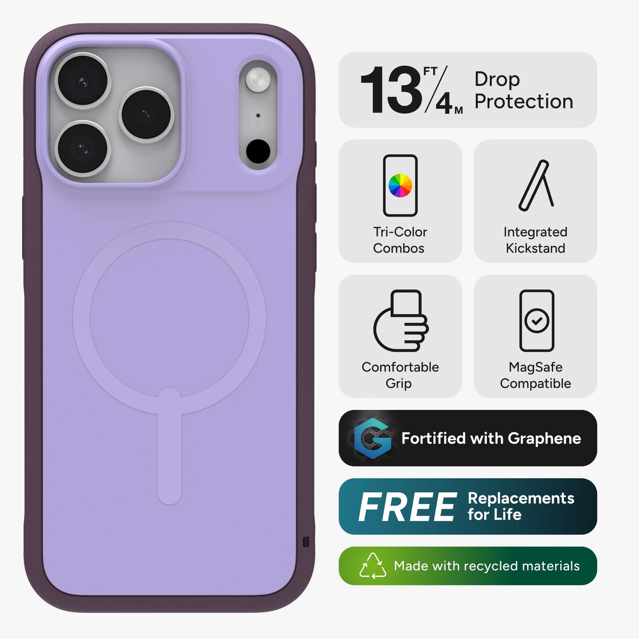 ZAGG Sedona Snap Case für iPhone 17 Pro Max - Flood Black Fallschutz - Bild 7 von 18