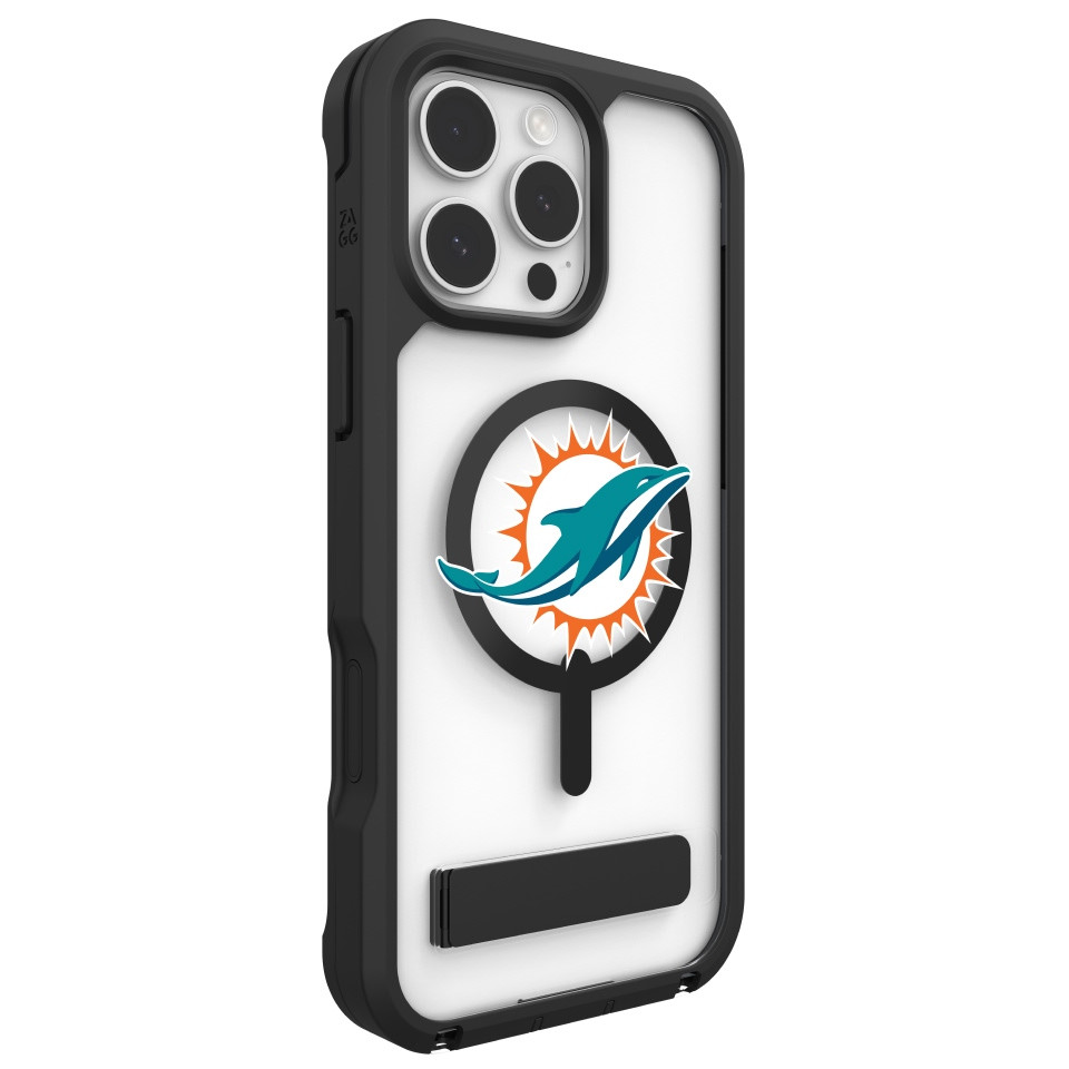 ZAGG Custom Miami Dolphins - Rainier iPhone 16 Pro Max Custom Case 1-image-SSZG-NFL-MIA01-RSK16PM-1
