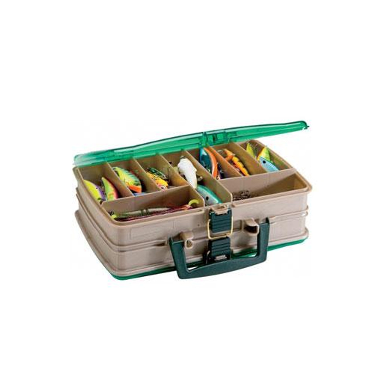 Plano Magnum 2 Sided Tackle Box Green/Clear 12'' x 8''