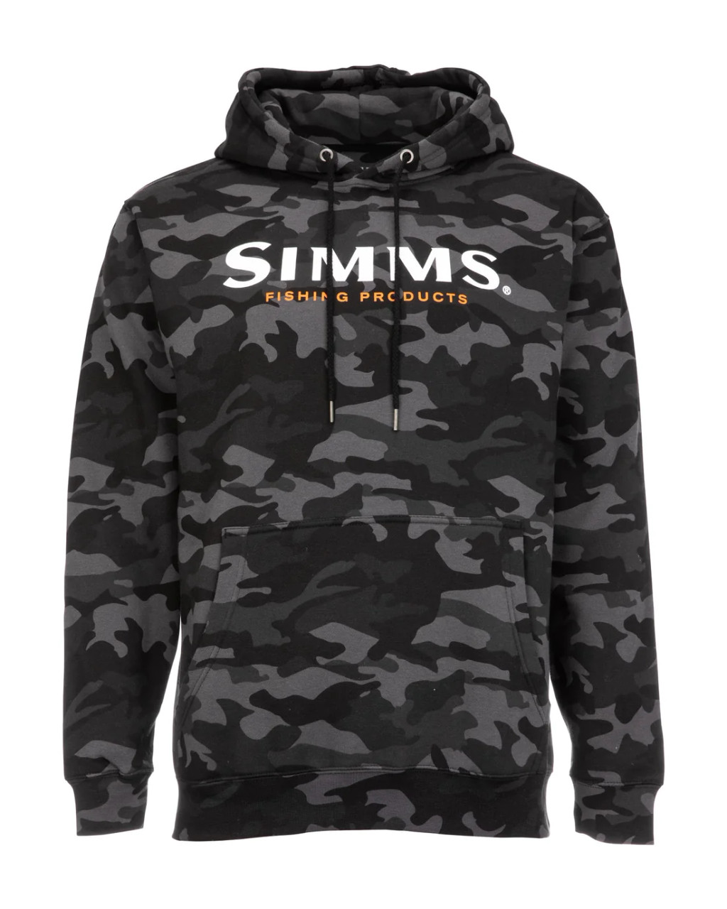 Simms Men's Logo Hoody Woodland Camo Carbon / M