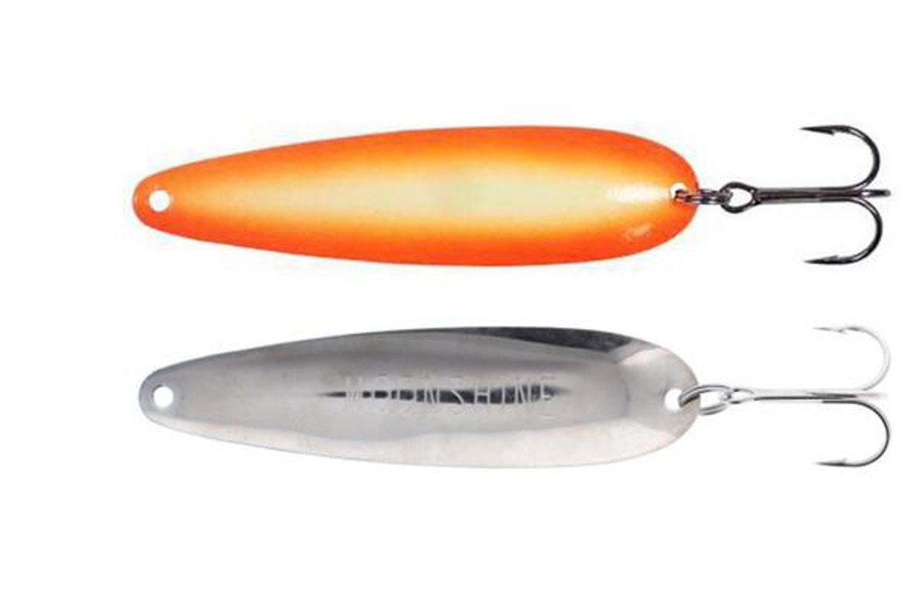 Moonshine Trolling Spoon Agent Orange ; 4 in.