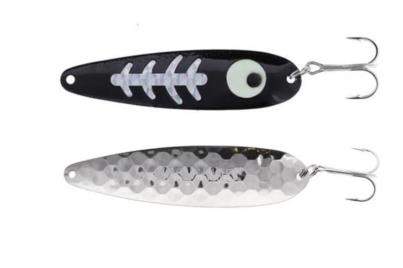 Moonshine Trolling Spoon Silver Carbon; 4 in.
