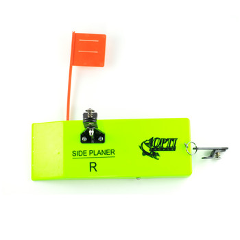 Opti Tackle Large Planer Board W/Corkscrew Hi-Vis Green Opti Tackle Large Planer Board W/Corkscrew Hi-Vis Green