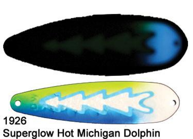 Dreamweaver Magnum Spoon Super Glow Super Glow Hot Michigan Dolphin Magnum