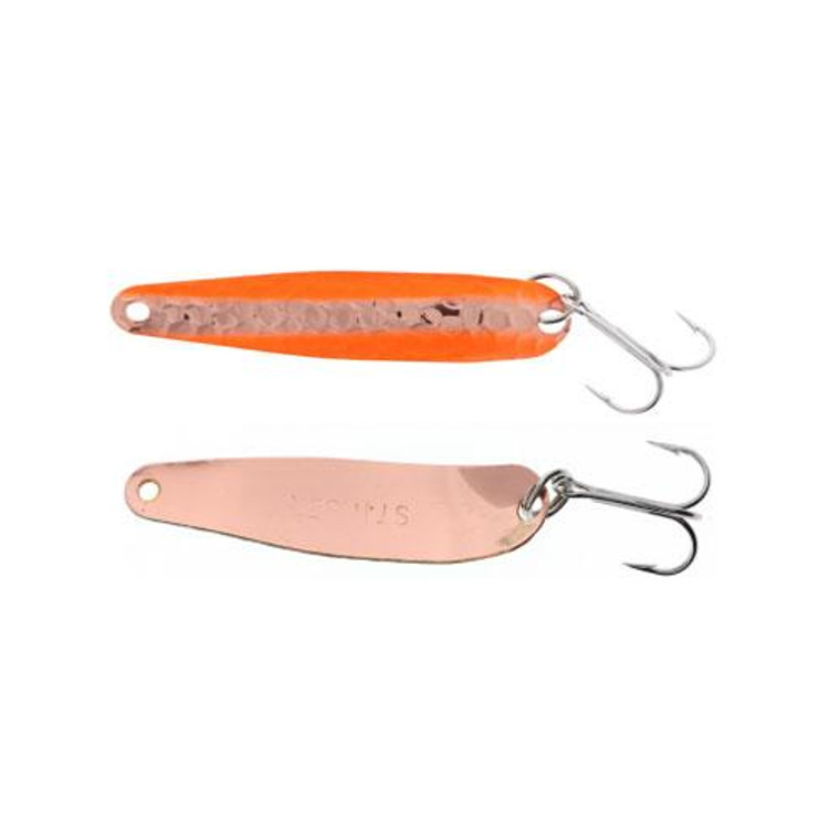 Michigan Stinger Scorpion Spoon Copper Back DBL Orange Crush 2-1/4''